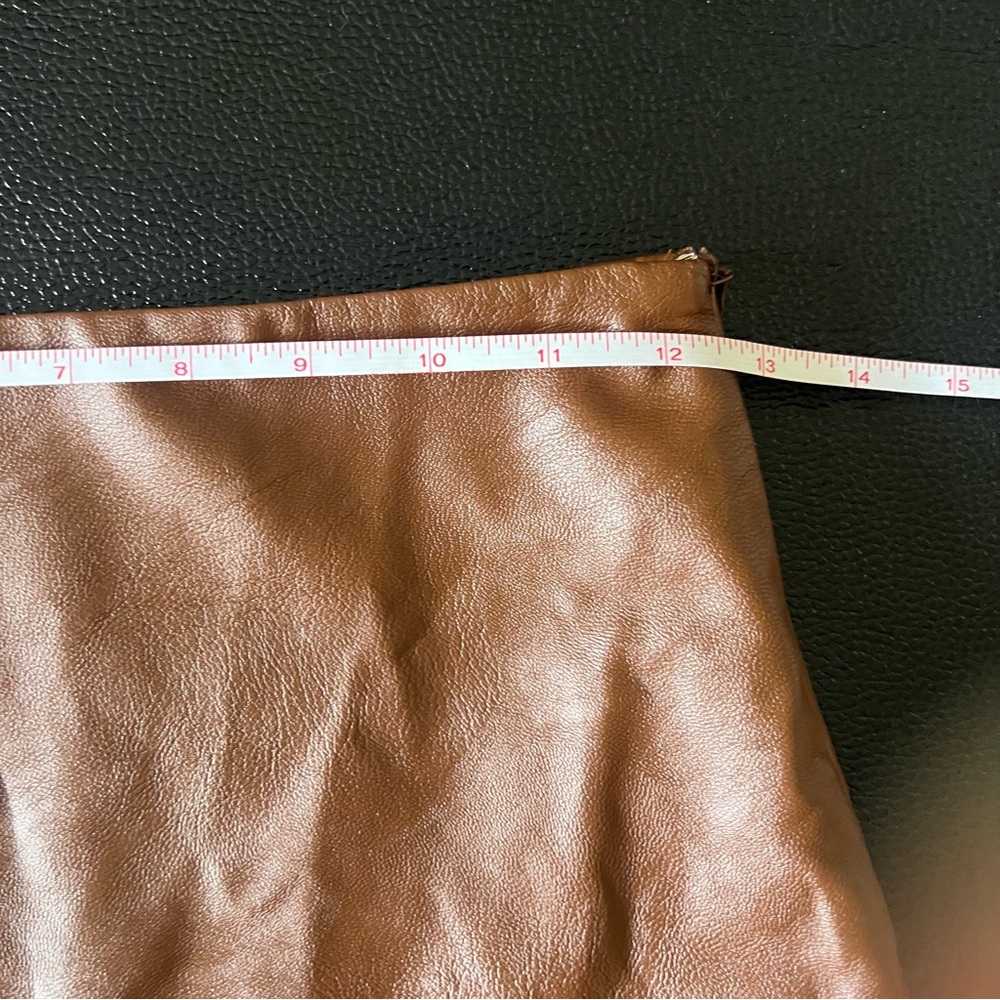 Soprano Brown Ruffled High-Low Mini Skirt - Picture 5 of 7